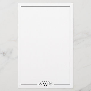 Papelería Monograma Minimalista de Tres Letras
