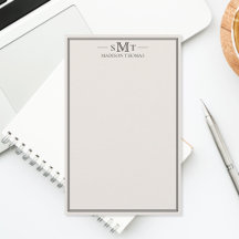 Monograma Minimalista de Tres Letras de Marfil Ele