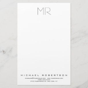 Papelería Monograma minimalista moderna profesional