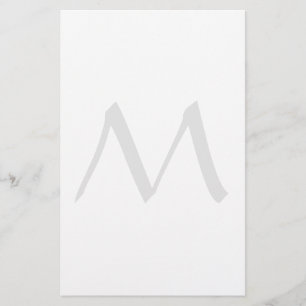 Papelería Monograma Moderno Simple Minimalista Plano