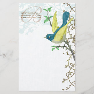 Papelería Monograma Vintage Bird Vintage Treasus