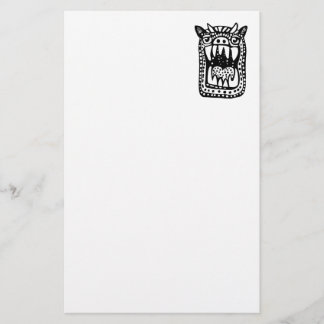 Papelería Monstruo asustado - Negro