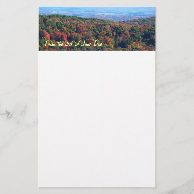 Papelería Montañas Apalaches en Otoño (Anverso)