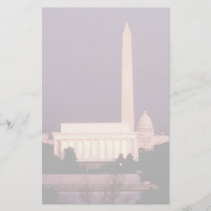 Papelería Monumento a Washington, el Capitolio y Jefferson