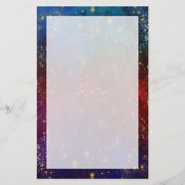 Papelería Moody Ombre | Psicodelia Grunge Gold Stardust (Anverso)