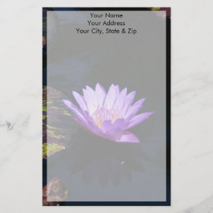 Papelería Morado Lotus Waterlily Flor y Ropas Lirio