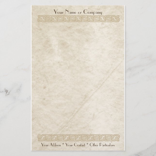 Papelería Moreno de lujo de la elegancia de la frontera (Anverso)