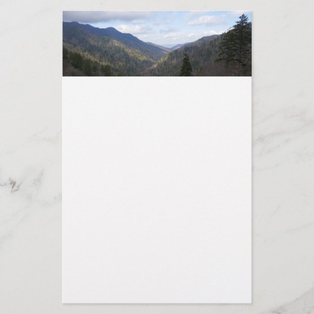 Papelería Morton con vistas a las montañas de los Grandes Ah (Anverso)