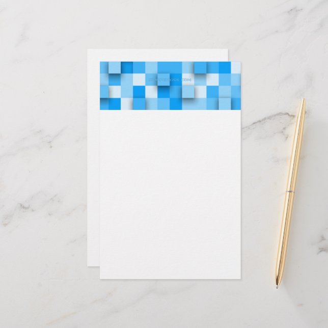 Papelería mosaico de cuadros de SlipperyJoe moderno de tres- (Anverso/Reverso In Situ)