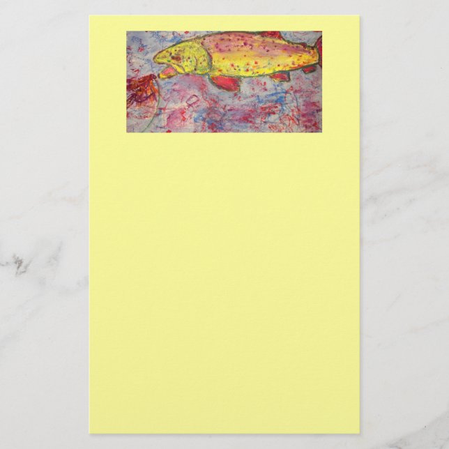 Papelería mosca de caza de arco iris (Anverso)