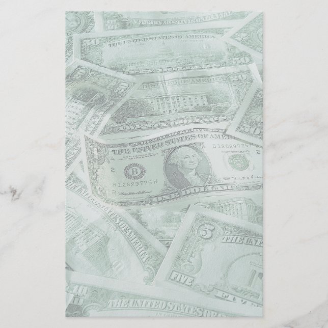 Papelería Mostrando el dinero (Anverso)