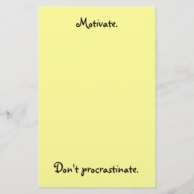 Papelería Motive. No procrastine (Anverso)