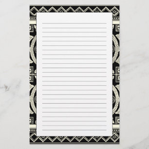 Papelería Motivo de Mandala en blanco y negro por Vision Stu