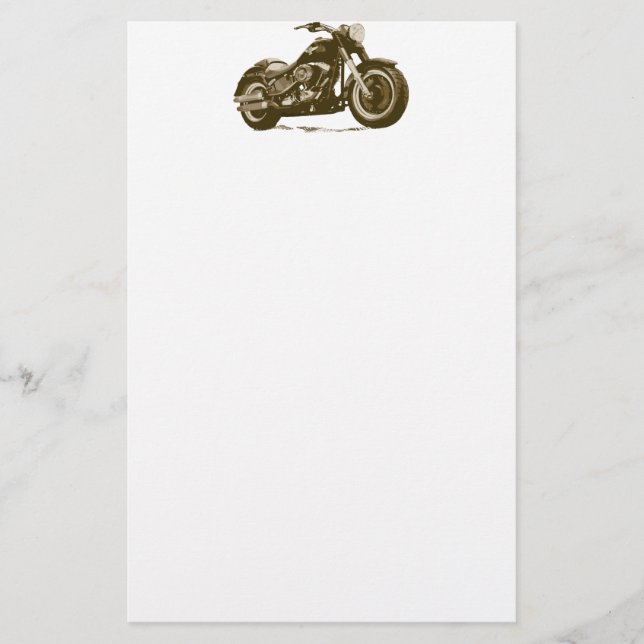 Papelería Motocicleta de Brown Harley (Anverso)