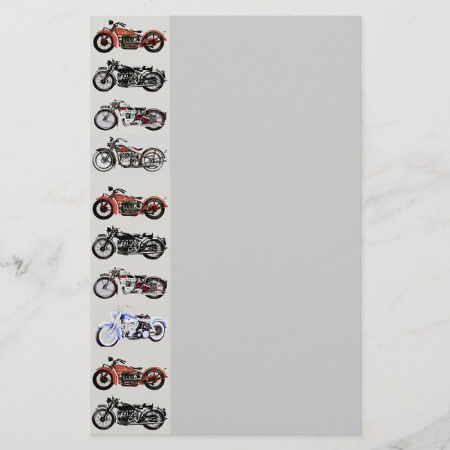 PAPELERÍA MOTOCICLETAS DE VINTAJE (Anverso)