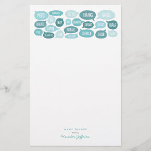 Papelería Muchas Gracias Personalizable Gracias Stationery