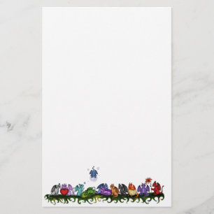 Papelería muchos dragones lindos