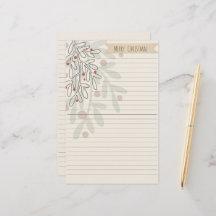 Muérdago floral dibujado a mano Feliz Navidad