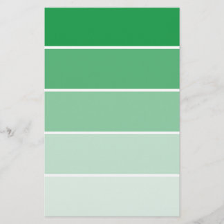 Papelería Muestras de pintura verde brillante
