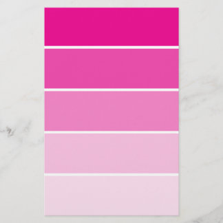 Papelería Muestras rosadas brillantes de la pintura
