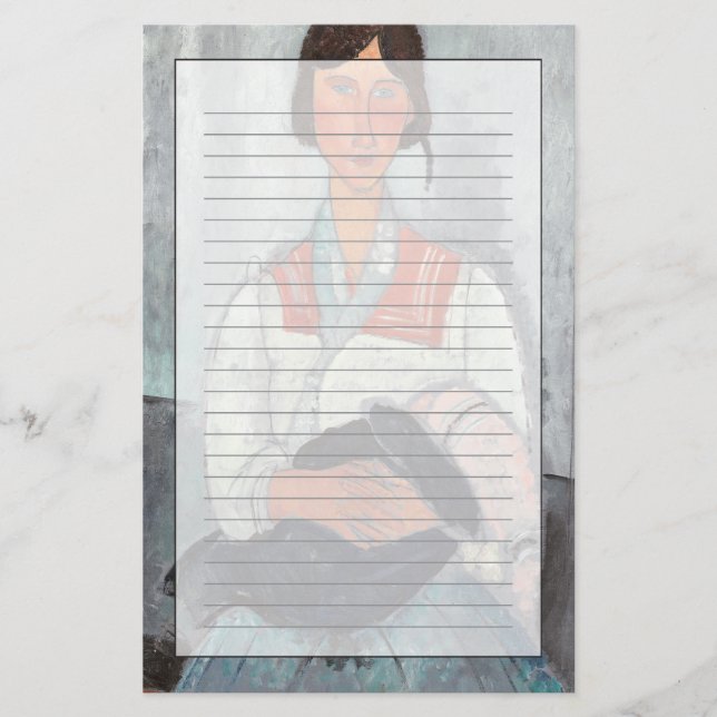 Papelería Mujer gitana con bebé, 1919 (aceite sobre lienzo) (Anverso)