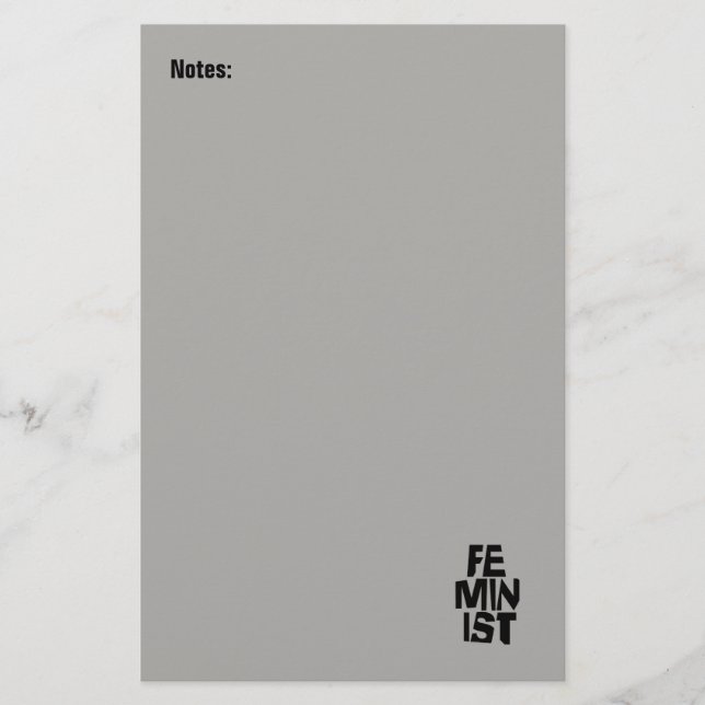 Papelería Mujer igual imitación del chica femenino feminista (Anverso)