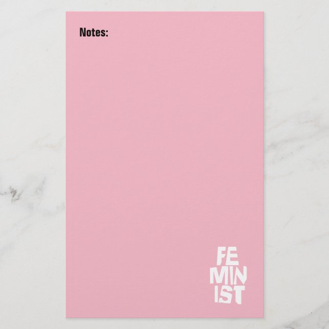 Papelería Mujer igual imitación del chica femenino feminista (Anverso)