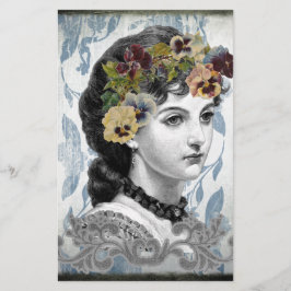 Papelería Mujer victoriana se mete en el tapiz