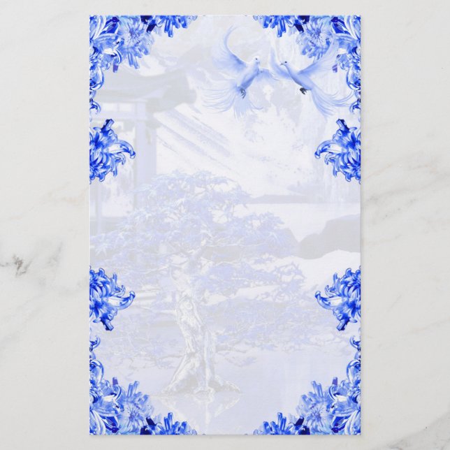 Papelería "Mundo azul del sauce" efectos de escritorio (Anverso)