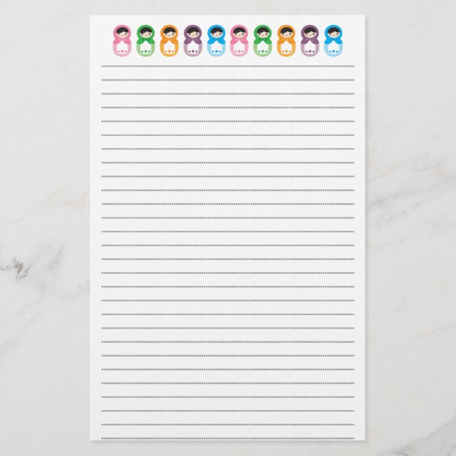 Papelería Muñecas de Matryoshka (Anverso)