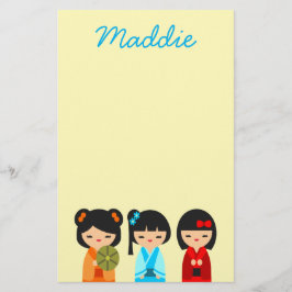 Papelería Muñecas japonesas cute kokeshi