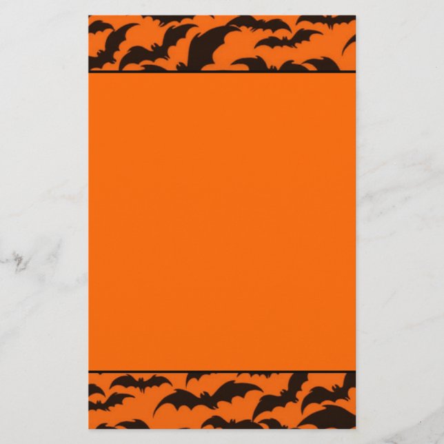 Papelería Murciélago Negro Halloween (Anverso)