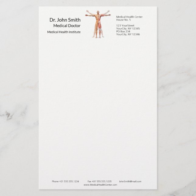 Papelería Músculos del esqueleto del cuerpo humano médico -  (Anverso)