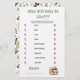 Papelería Mushroom Baby Shower, ¿quién es el bebé?