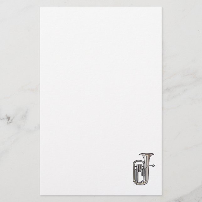 Papelería música de instrumentos de bronce de euhonio realis (Anverso)