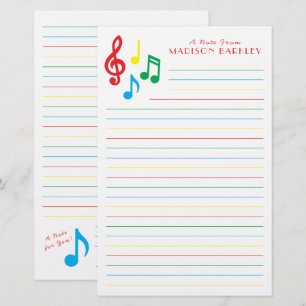 Papelería Música Nota Teacher Stationery