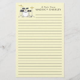 Papelería Músico de la banda de tambor