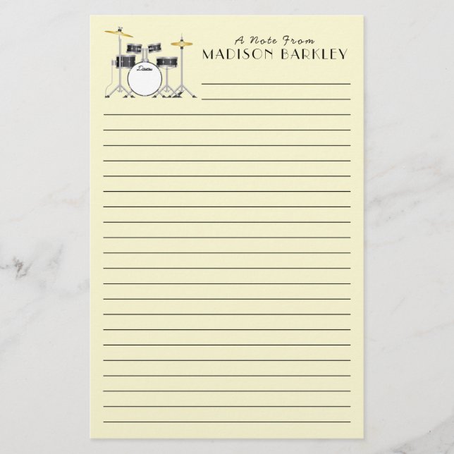 Papelería Músico de la banda de tambor (Anverso)