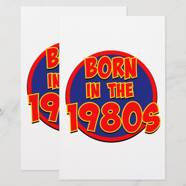 Papelería Nacido en los 80 (Anverso / Reverso)