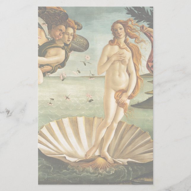 Papelería Nacimiento Botticelli De Pintura De Arte Renacenti (Anverso)