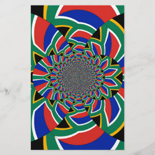 Papelería Nación arcoiris: Vibrante imagen de arte en Sudáfr