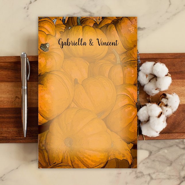 Papelería Naranja Boda de calabazas otoñales (Subido por el creador)
