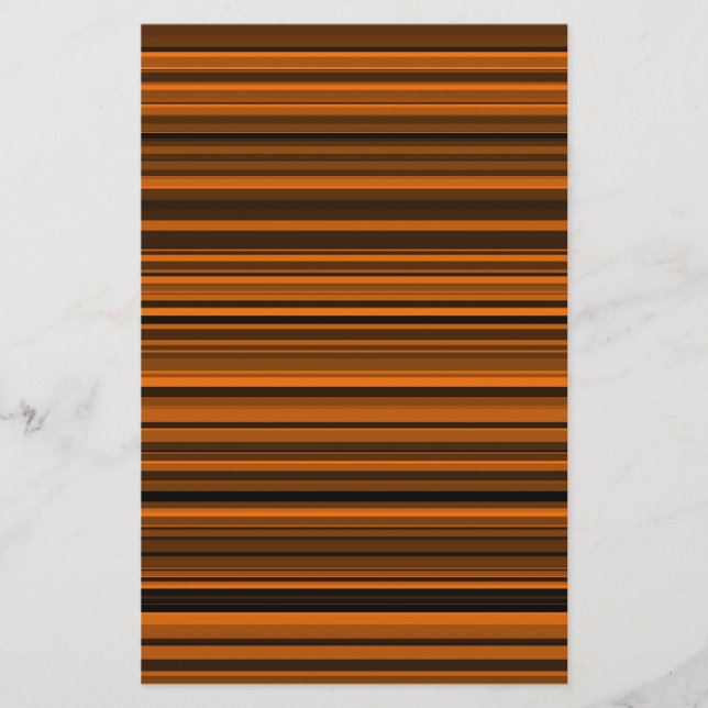 Papelería Naranja Brown Black Stripes (Anverso)