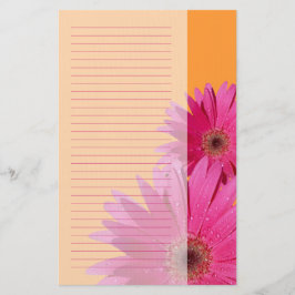 Papelería Naranja Gerbera Daisy Stationery