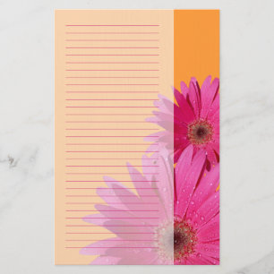 Papelería Naranja Gerbera Daisy Stationery