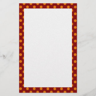 Papelería Naranja Polka Doted Stationery