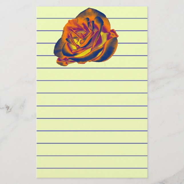 Papelería Naranja Rosa Stationery (Anverso)