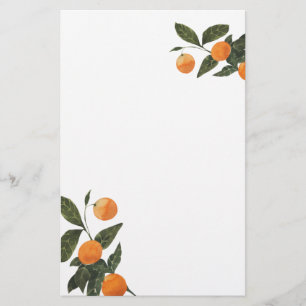 Papelería Naranjas modernos y deja el personalizable