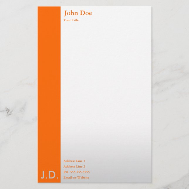 Papelería naranjas profesionales (Anverso)