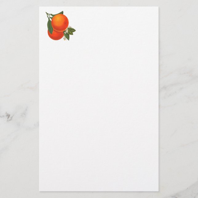 Papelería Naranjas Vintage Crate Art (Anverso)